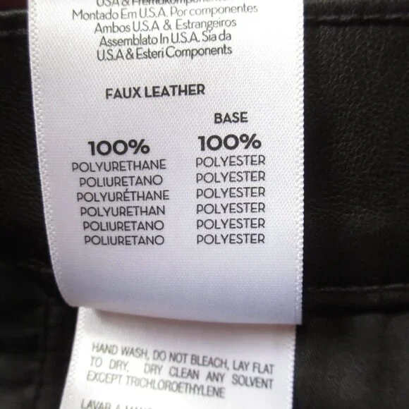 NWT Mother Dazzler Skimp in Wax On Wax Off Black Faux Leather Stretch Pants 30 - Picture 8 of 10